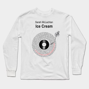 ICE CREAM LYRICS ILLUSTRATIONS Long Sleeve T-Shirt